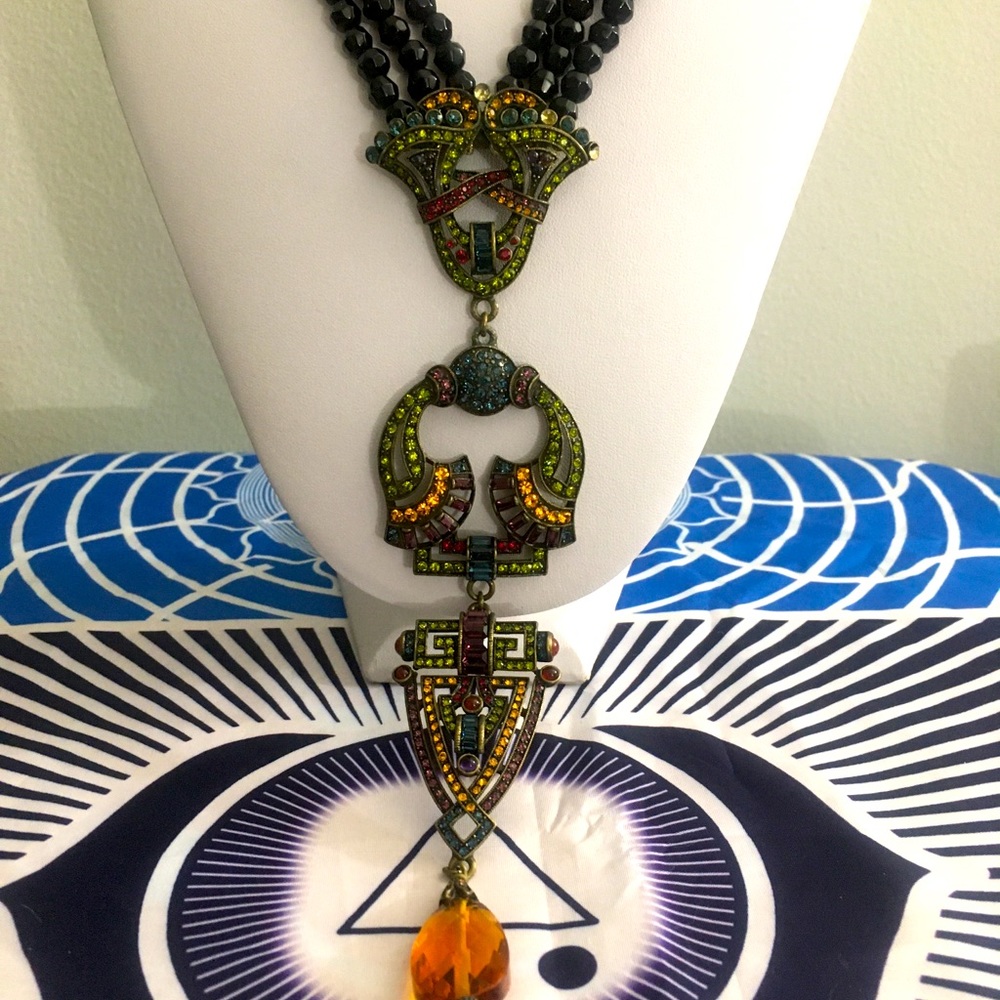 Heidi Daus Multi Swarovski Shield & Bell Necklace - Picture 10 of 15